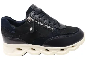 Tamaris Bonella Womens Comfortable Leather Lace Up Casual Shoes Soft Cushioning Current Hike