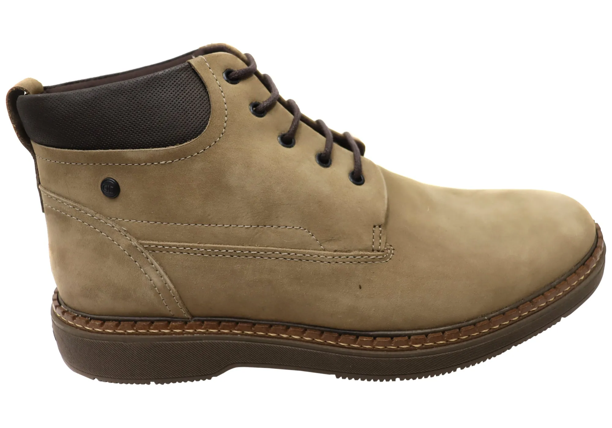 Lightweight Design Democrata Logan Mens Brazilian Comfortable Leather Lace Up Boots