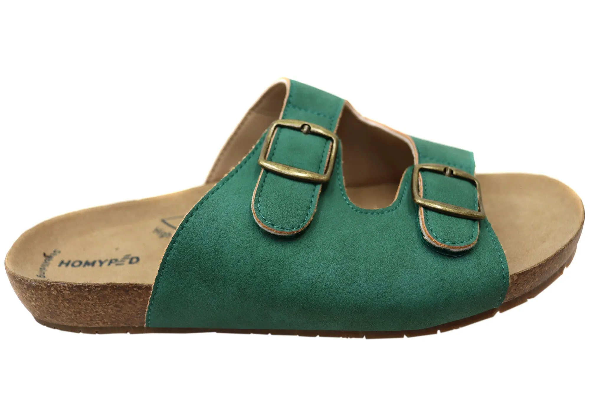 Homyped Womens River Twin Comfortable Wide Fit Slides Sandals Fashionable Open-toe Sandals