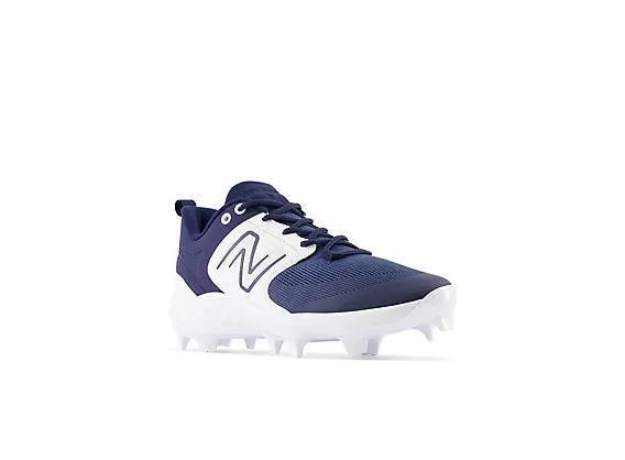 Climb Strong New Balance Men's Fresh Foam 3000 V6 Molded Baseball Cleats - Navy with White - PL3000N6
