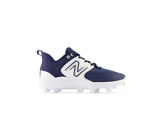 Hill Walk Indoor New Balance Men's Fresh Foam 3000 V6 Molded Baseball Cleats - Navy with White - PL3000N6