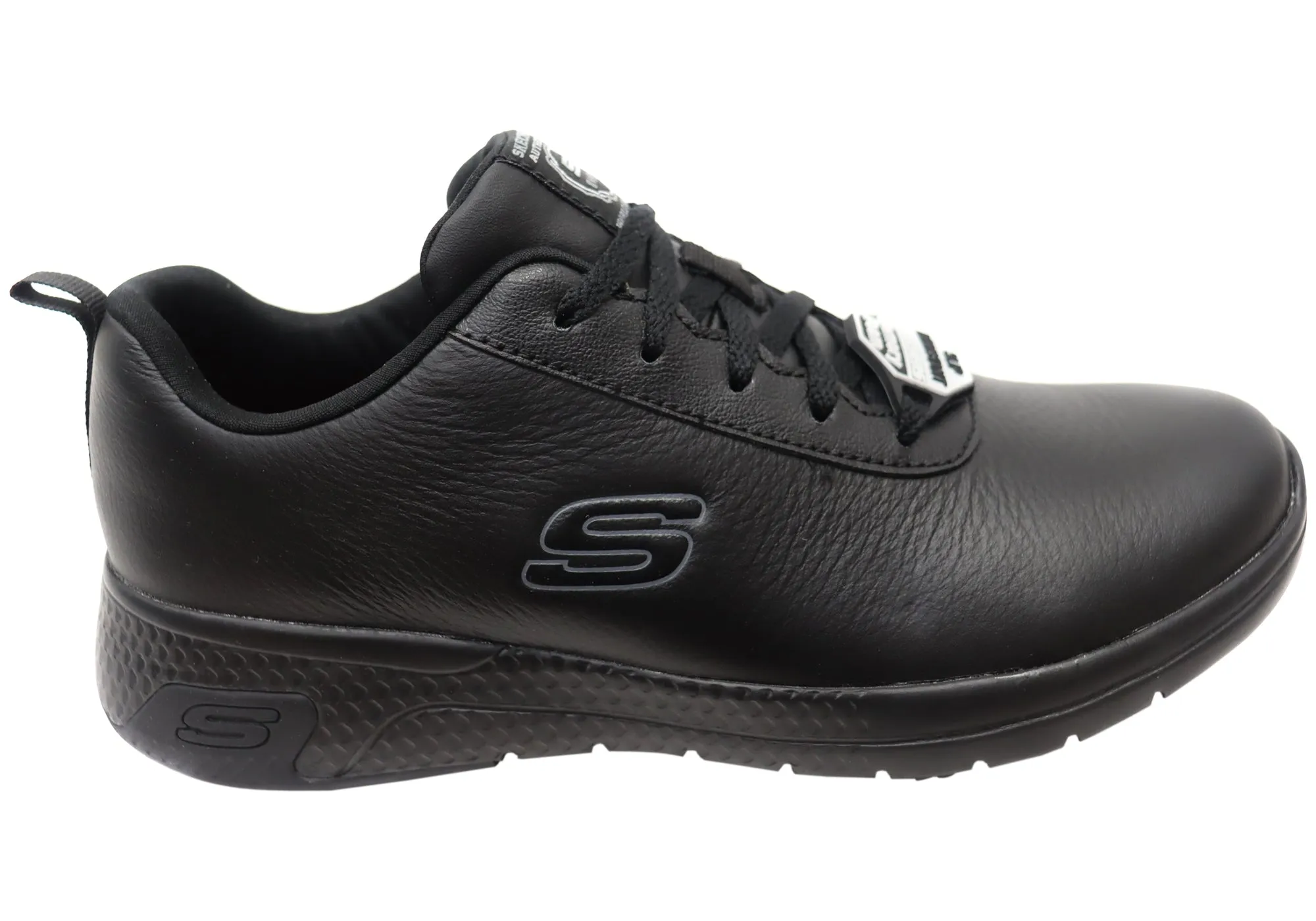 Running Friendly Skechers Womens Leather Marsing Gmina Slip Resistant Work Shoes