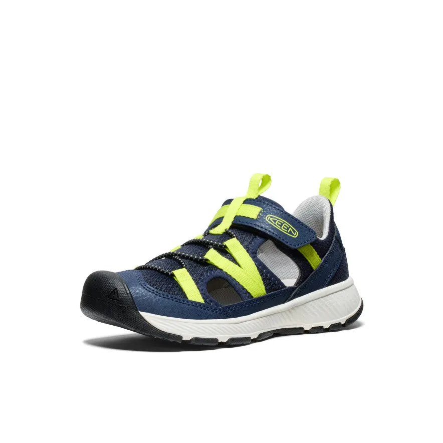 Closed Toe Big Kids' Motozoa Sandal  |  Naval Academy/Evening Primrose