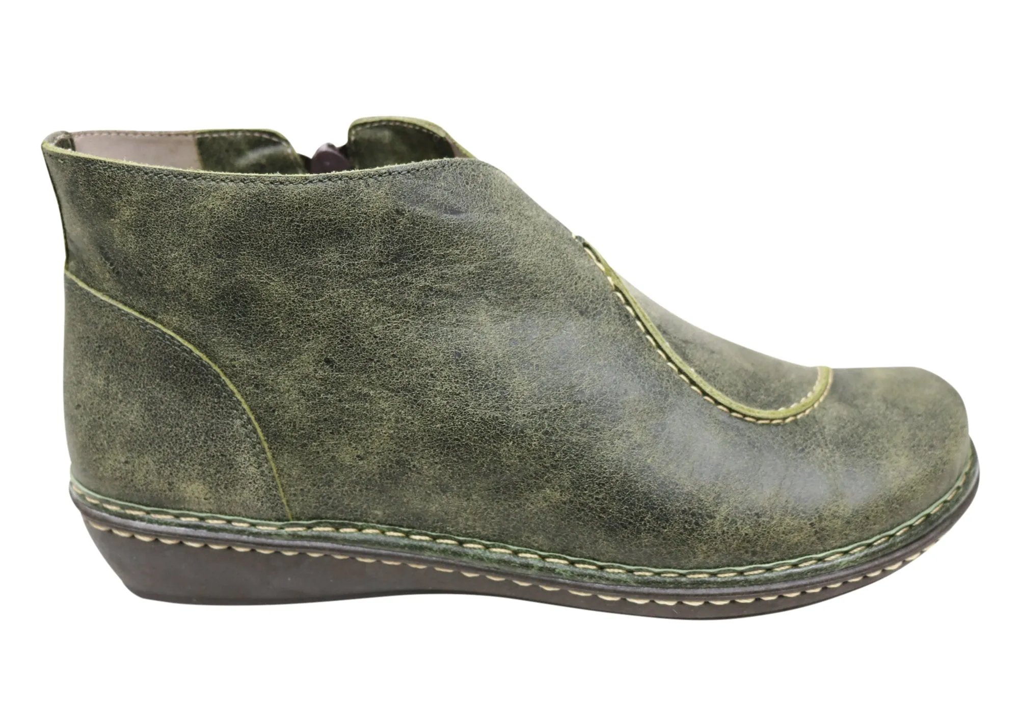 J Gean Insight Womens Comfortable Leather Ankle Boots Made In Brazil Smart Style