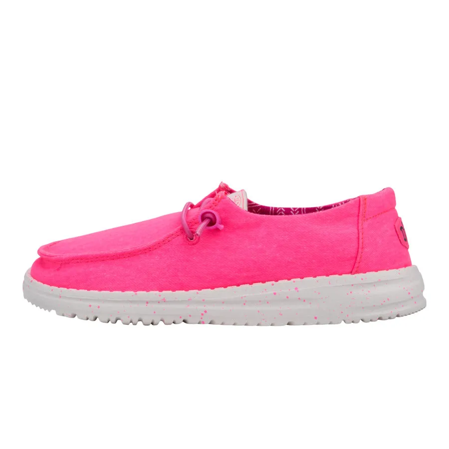 Comfort Fit Socks Wendy Youth Stretch Canvas - Neon Pink