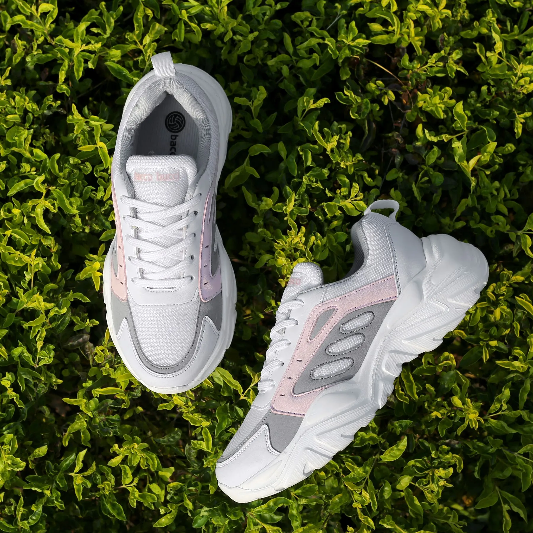 Bacca Bucci EMMA Low-top Platform Fashion Sneakers For Women | StreetWear Chunky Sneakers Anti Odor Outdoor Explorers Daily Walk