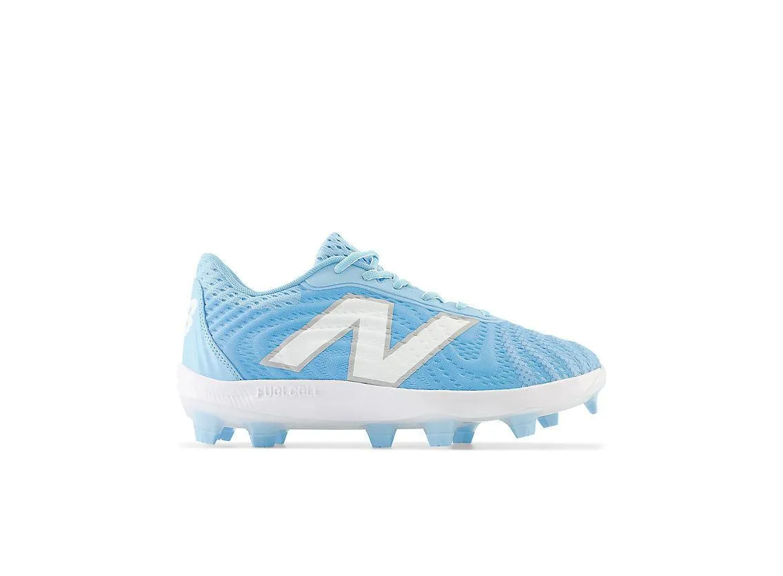 Breathable Indoor Fitness All Time New Balance Men's FuelCell 4040 V7 Molded Baseball Cleats - Sky Blue / White - PL4040C7