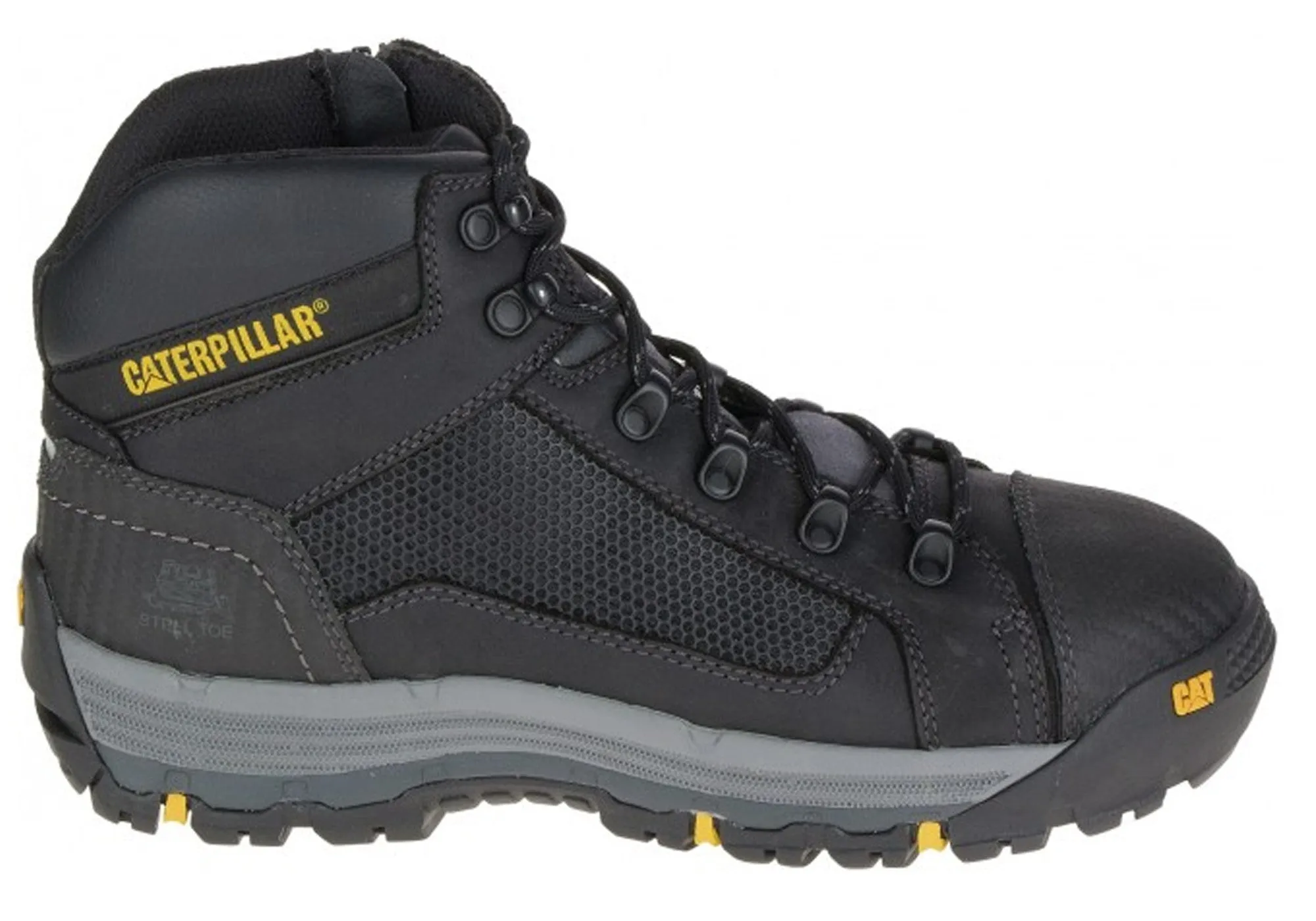Flexible Frame River Crossing Caterpillar Convex ST Mid Mens Comfortable Steel Cap Work Boots