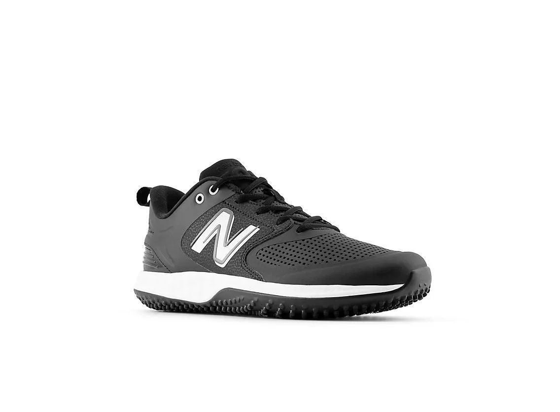 New Balance Men's Fresh Foam 3000 V6 Turf Baseball Shoes - Black with White - T3000SK6 School Day