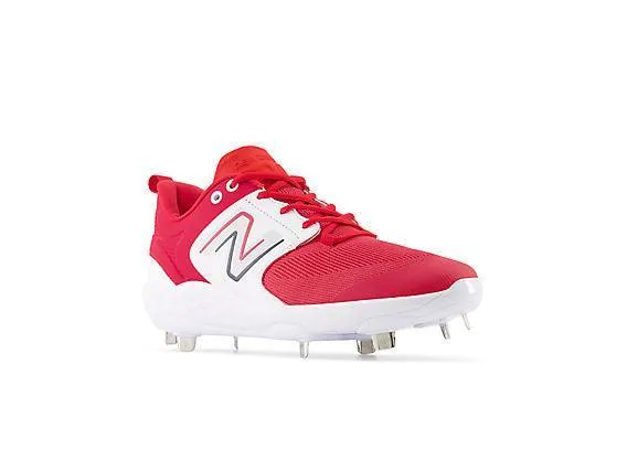 New Balance Men's Fresh Foam X 3000 V6 Metal Baseball Cleats - Red with White - L3000TR6 Wool Warm Cotton Base