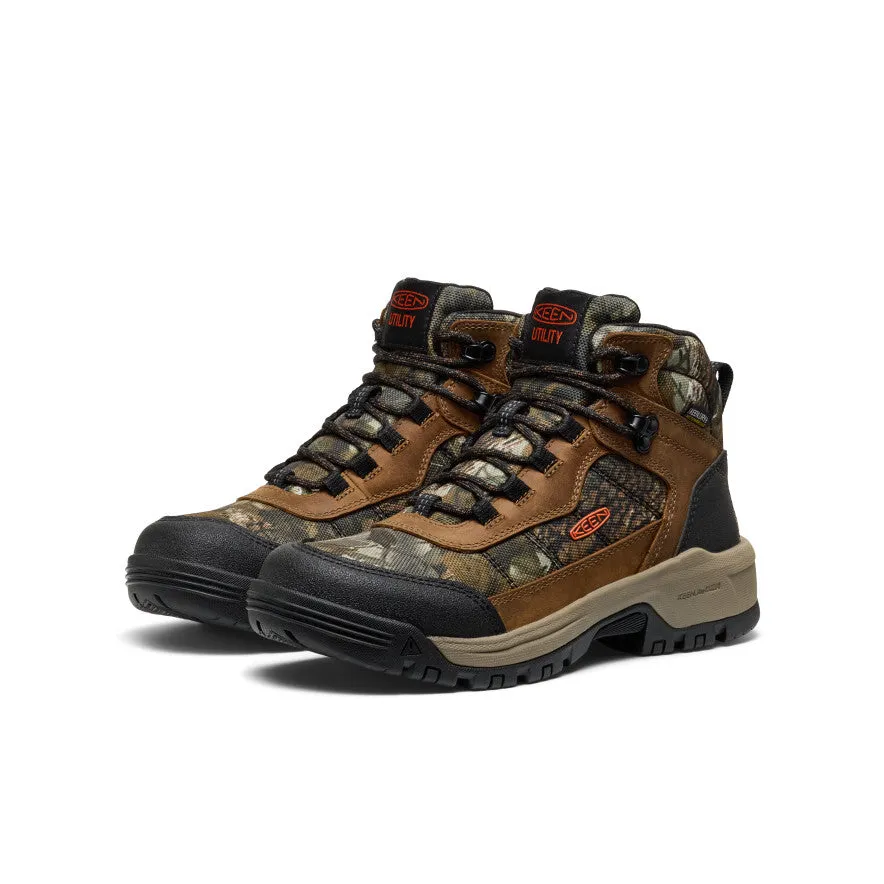 Women's Skokie Waterproof Work Boot (Soft Toe)  |  Camo/Black Lace Up Wild Trek