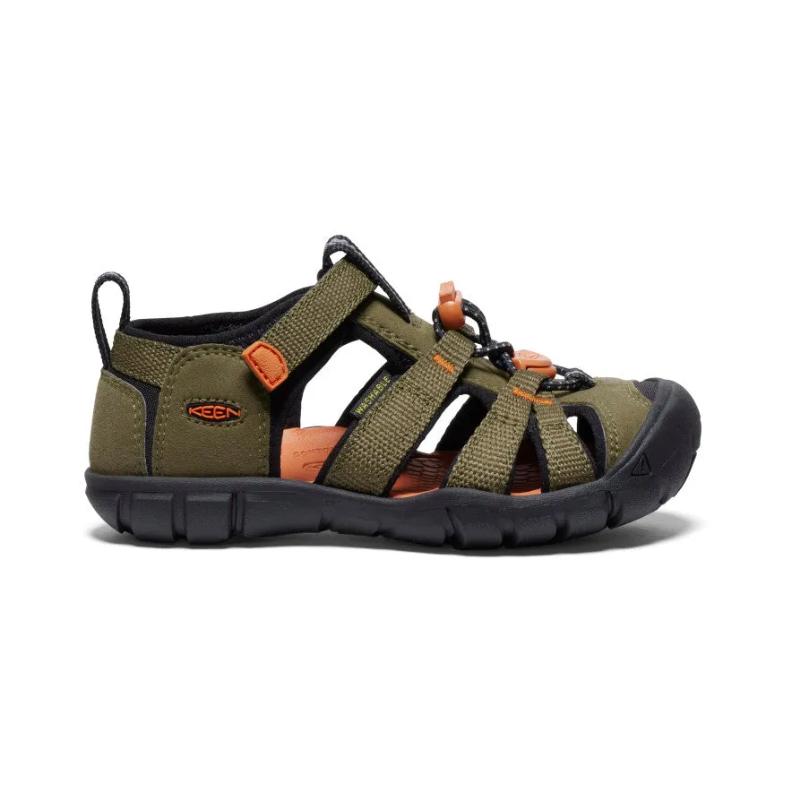 Little Kids' Seacamp II CNX  |  Dark Olive/Gold Flame Stylish Beach Footwear