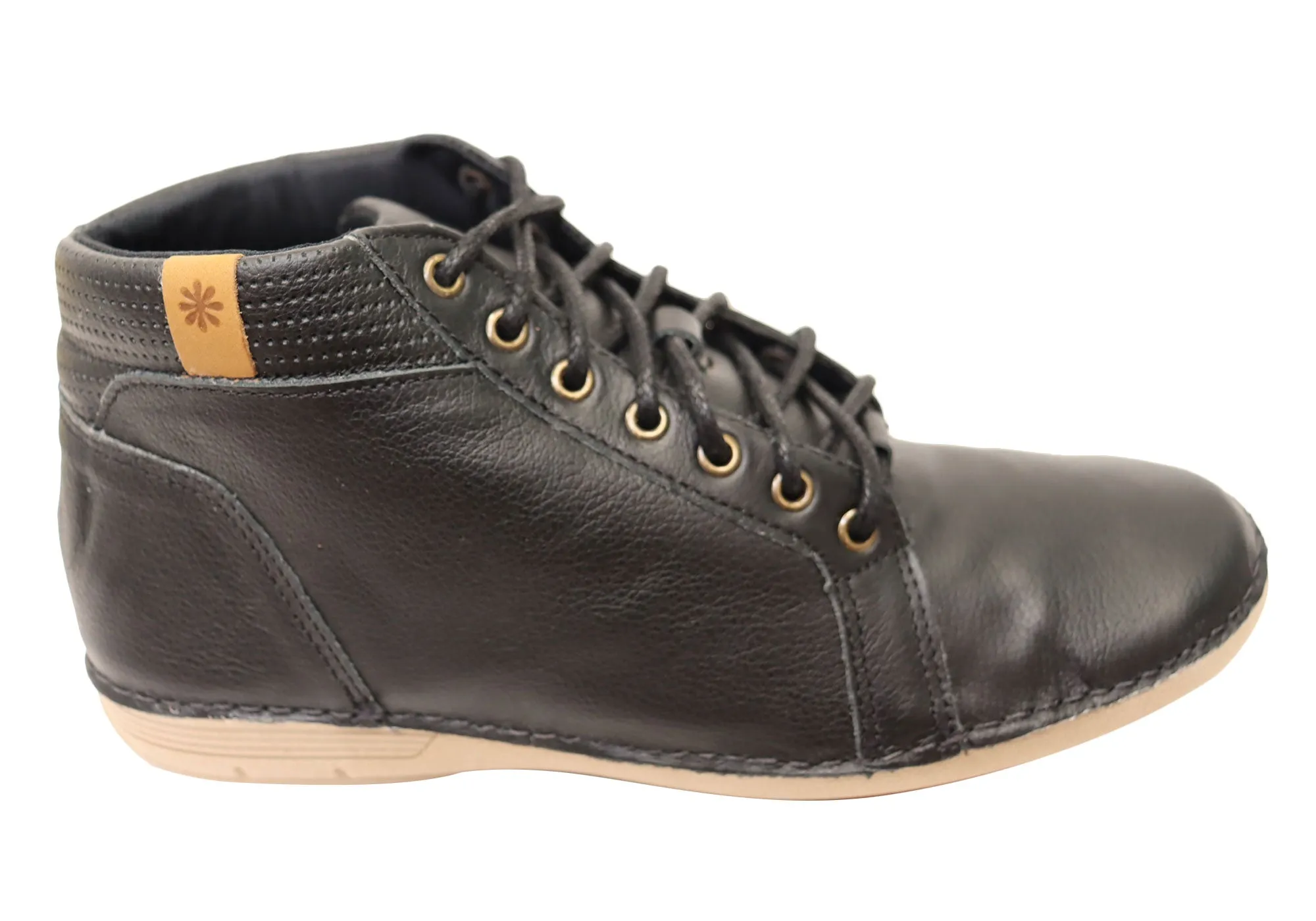 New Face Milena Womens Comfortable Leather Ankle Boots Made In Brazil Stable Support Cold Weather Commuter