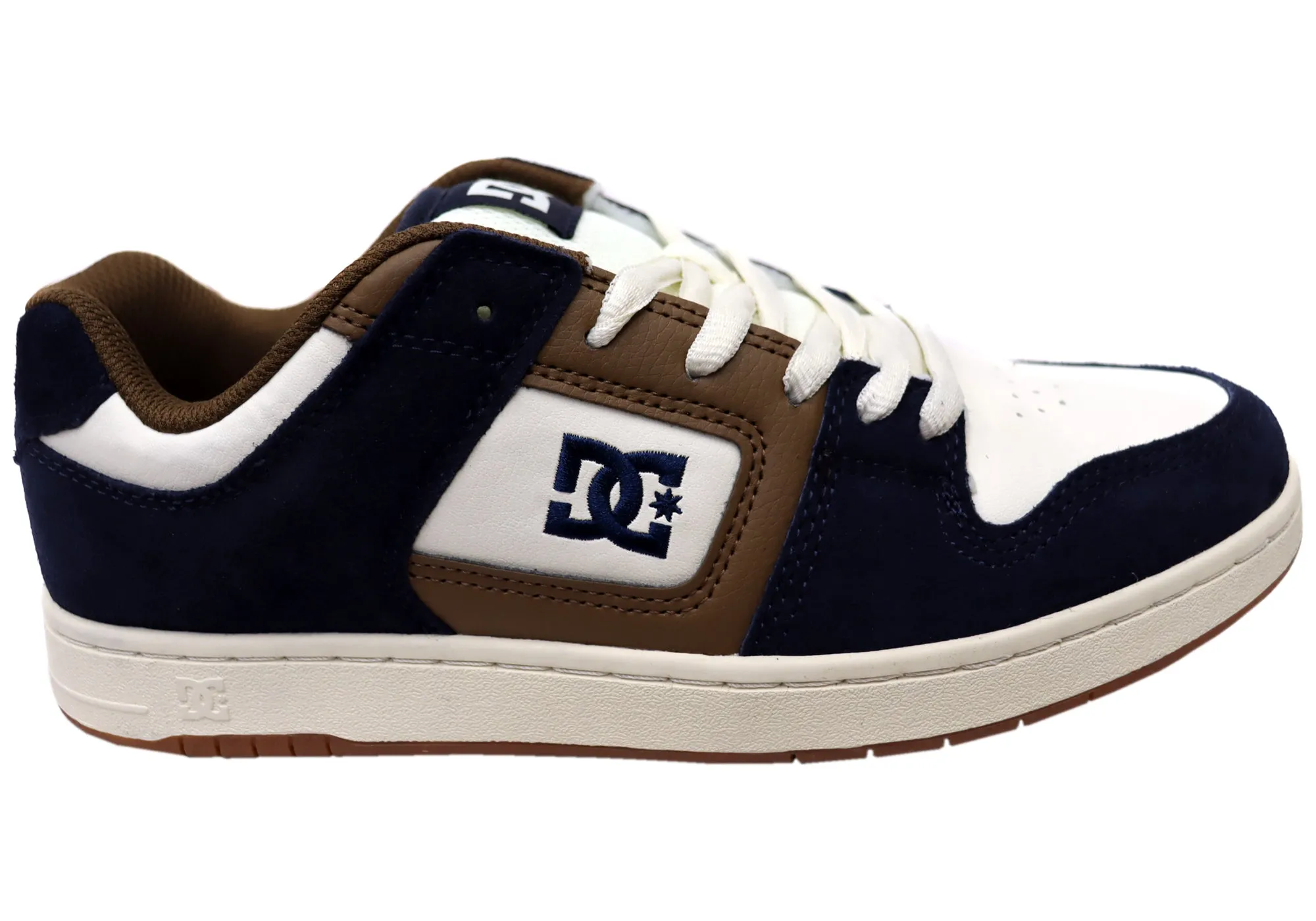 Runner's Choice DC Shoes Mens Manteca 4 Comfortable Leather Shoes Tan Brown