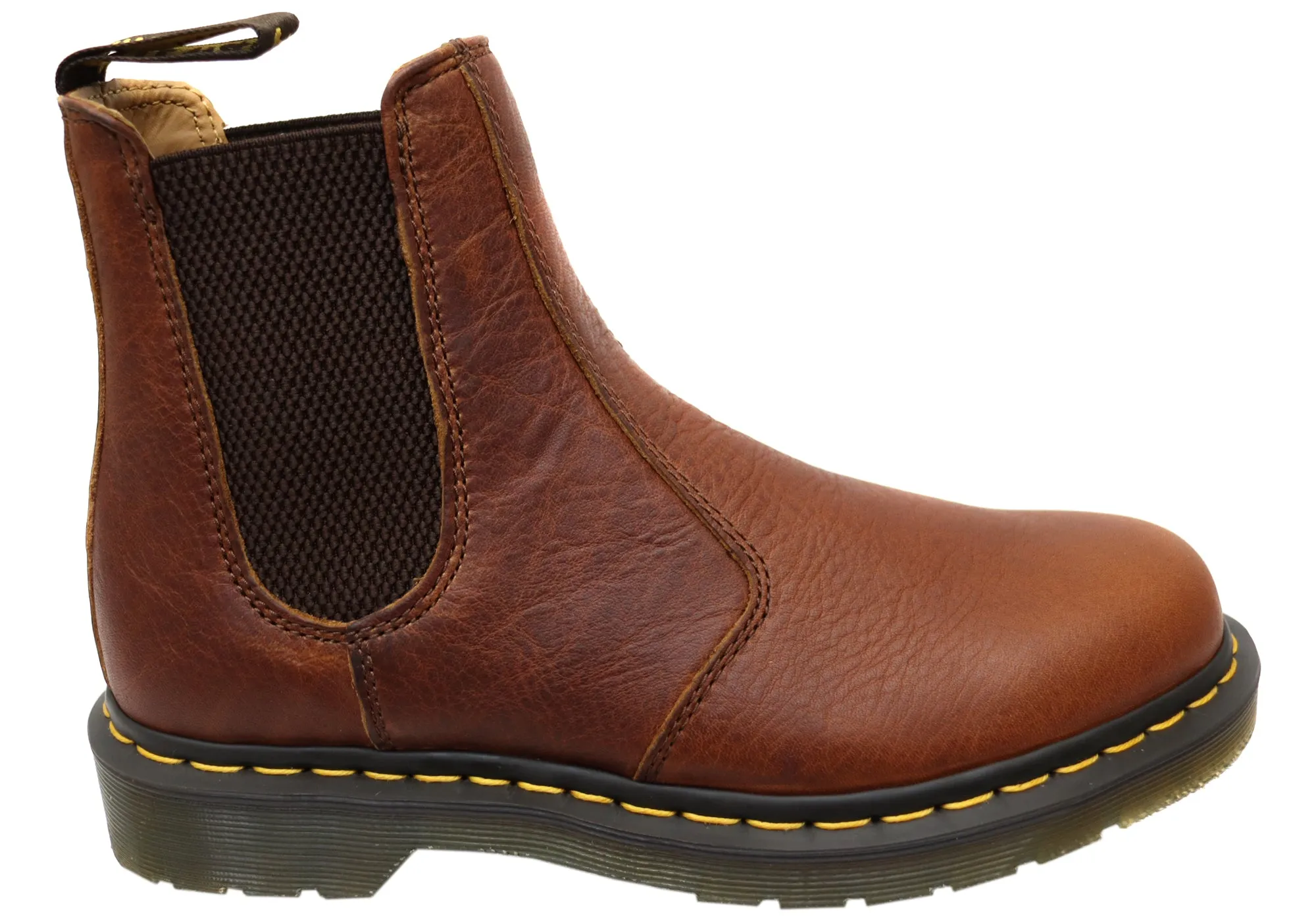 Dr Martens 2976 Cashew Ambassador Unisex Leather Chelsea Boots Everyday Walk Dual Lined