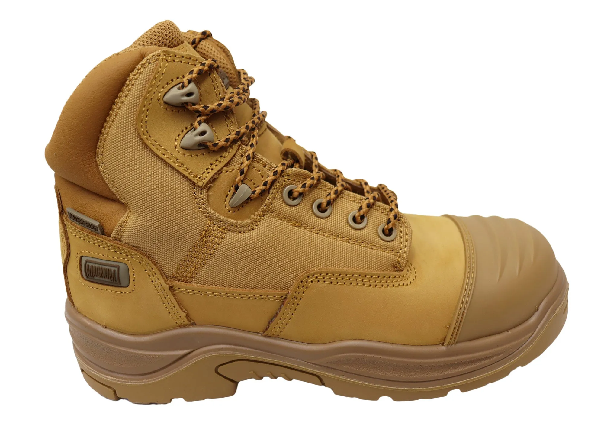 Magnum Mens Trademaster Lite CT SZ WP Comfortable Safety Boots Wide Sole Leather Material