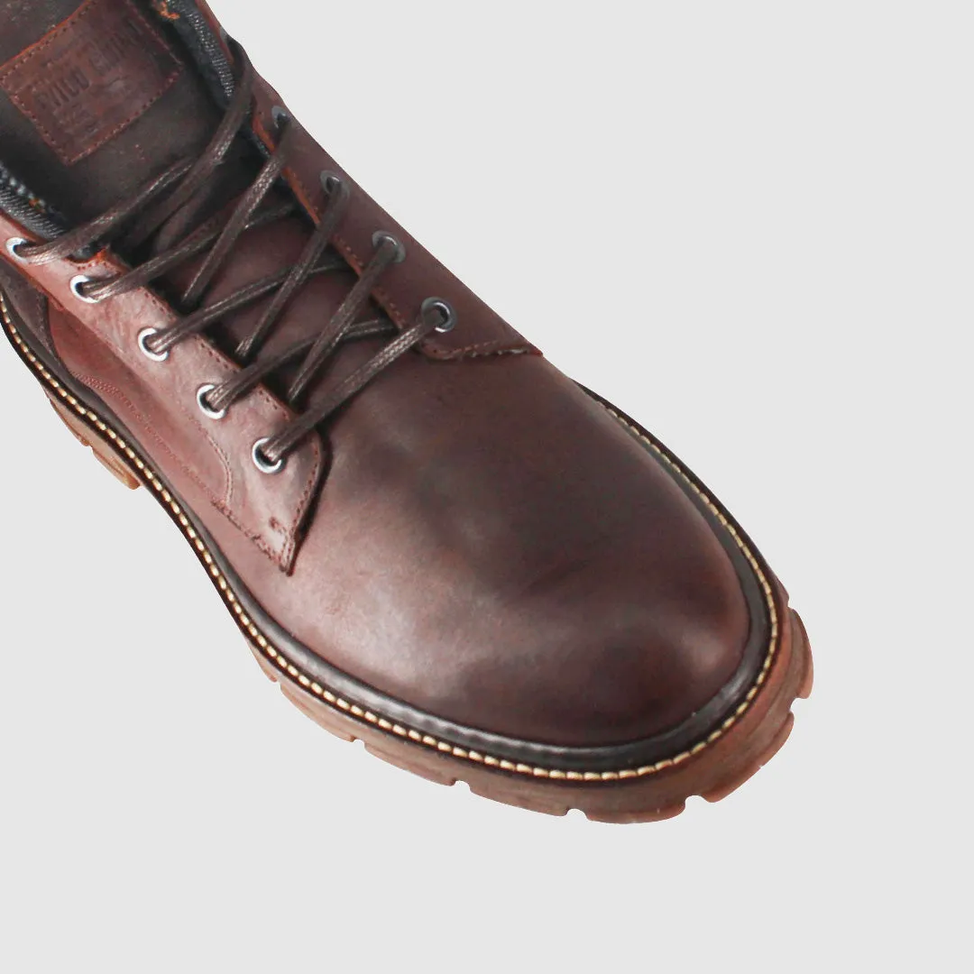 Wander Lace Up Boots Dark Brown Timeless Design Long Travel