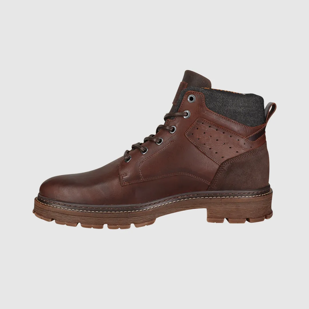 City Wear Flexible structure Wander Lace Up Boots Dark Brown