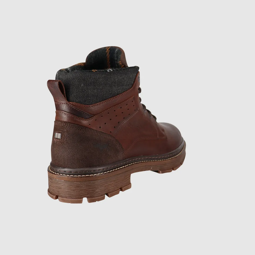 Wander Lace Up Boots Dark Brown Ultimate Comfort Mid Length