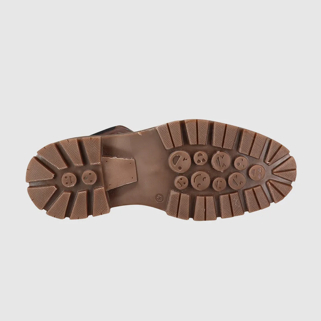 Hard wearing Stable Structure Wander Lace Up Boots Dark Brown