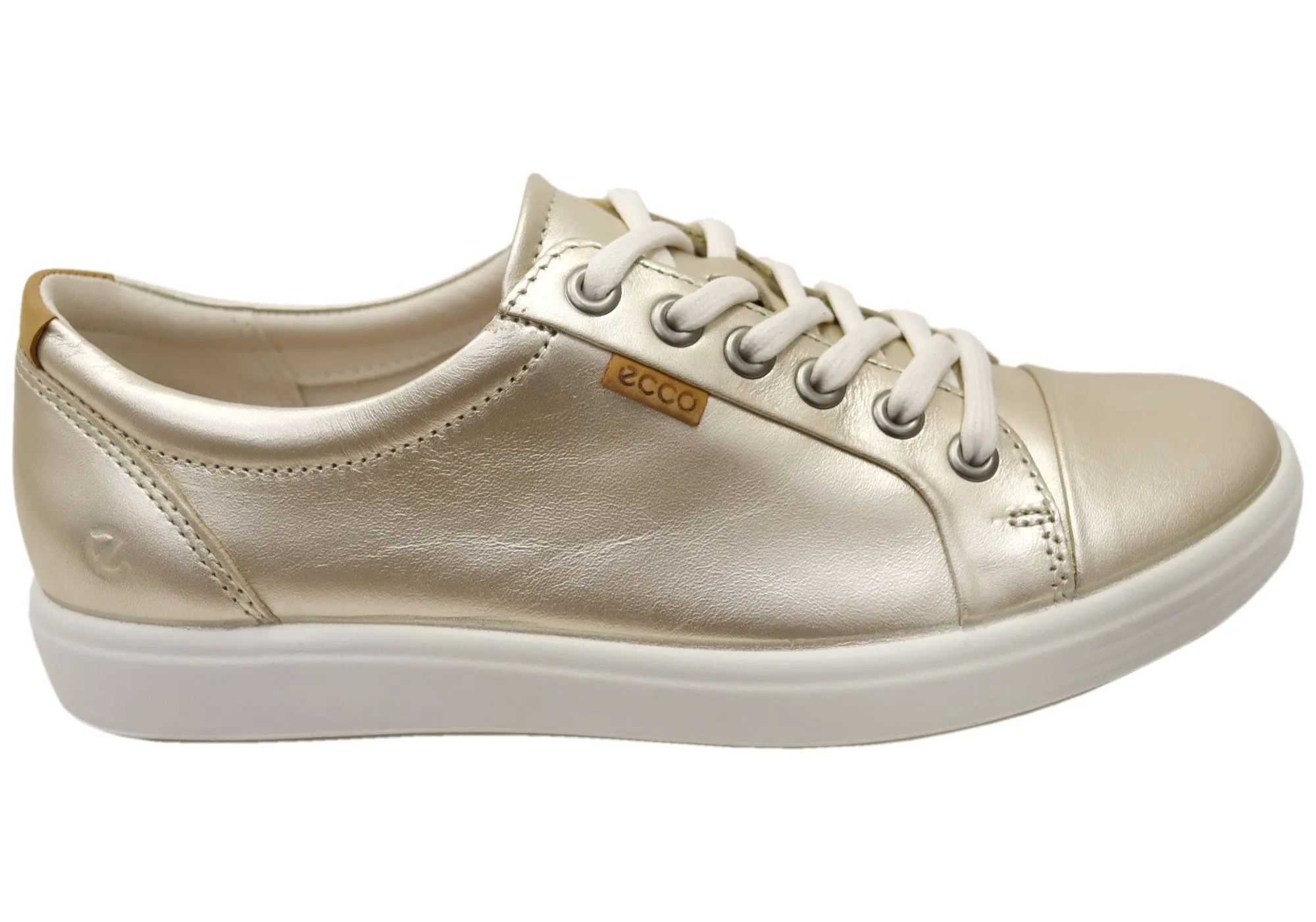 Airflow Optimized Structure ECCO Womens Soft 7 Comfortable Leather Casual Lace Up Sneakers Shoes