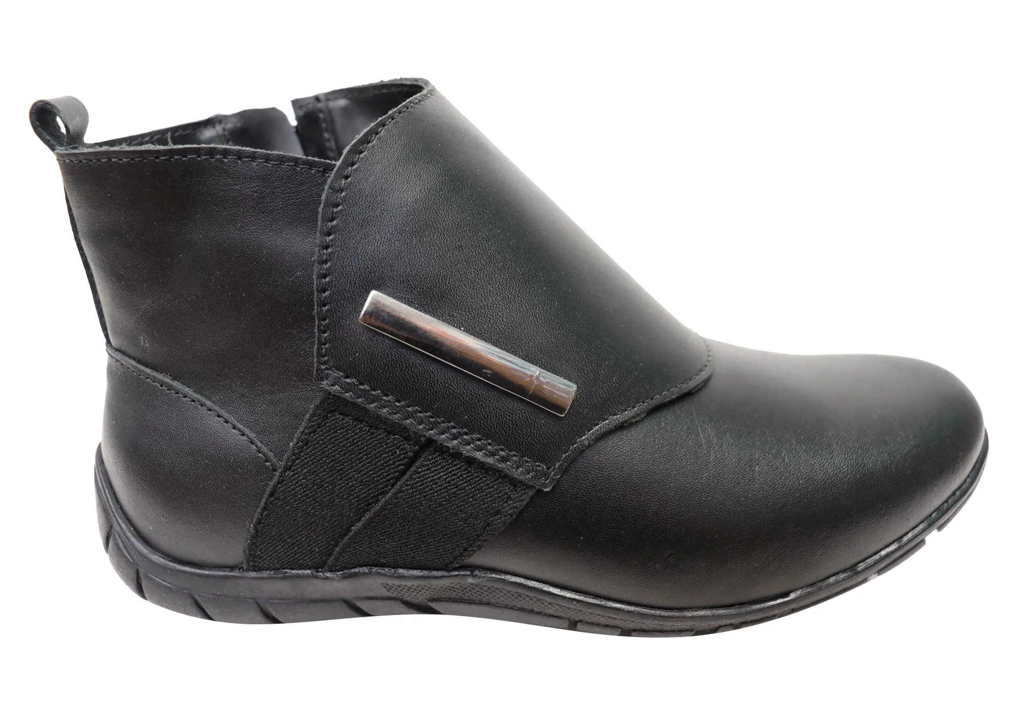 Hiking Enthusiast Shock Absorbing Andacco Meledie Womens Brazilian Comfortable Leather Ankle Boots