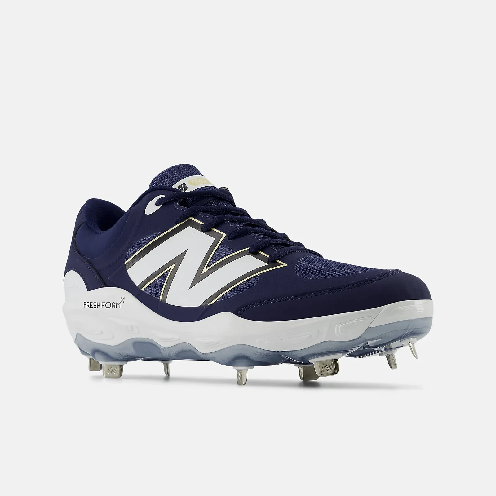 New Balance Men's Fresh Foam X 3000 v7 Metal Baseball Cleats - Navy - L3000TN7 Bright Gold