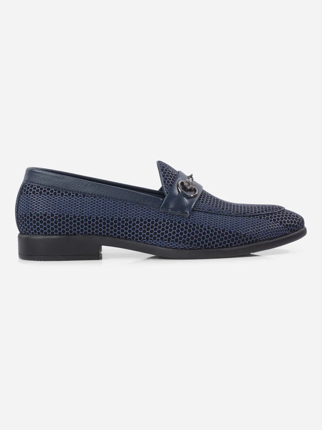 Earth Tone Matte Edge Men's Blue 3D Finish Fashion Slip On (IX1085)