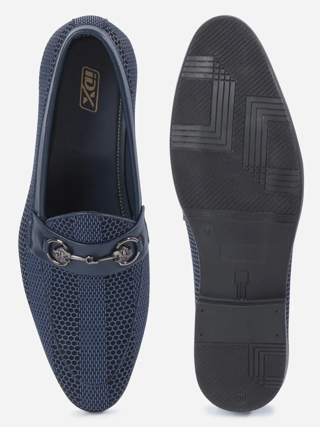 Men's Blue 3D Finish Fashion Slip On (IX1085) Dance Fit True Fit