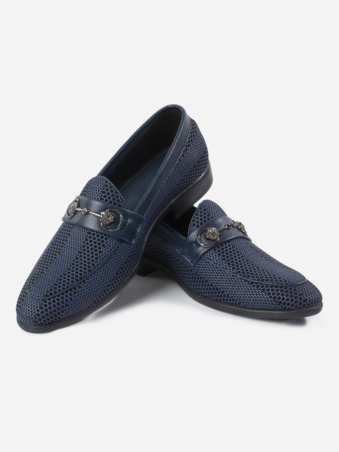 Men's Blue 3D Finish Fashion Slip On (IX1085) Silent Walk