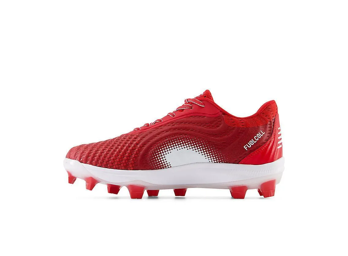 New Balance Men's FuelCell 4040 V7 Molded Baseball Cleats - Team Red / White - PL4040R7 Wide toe box