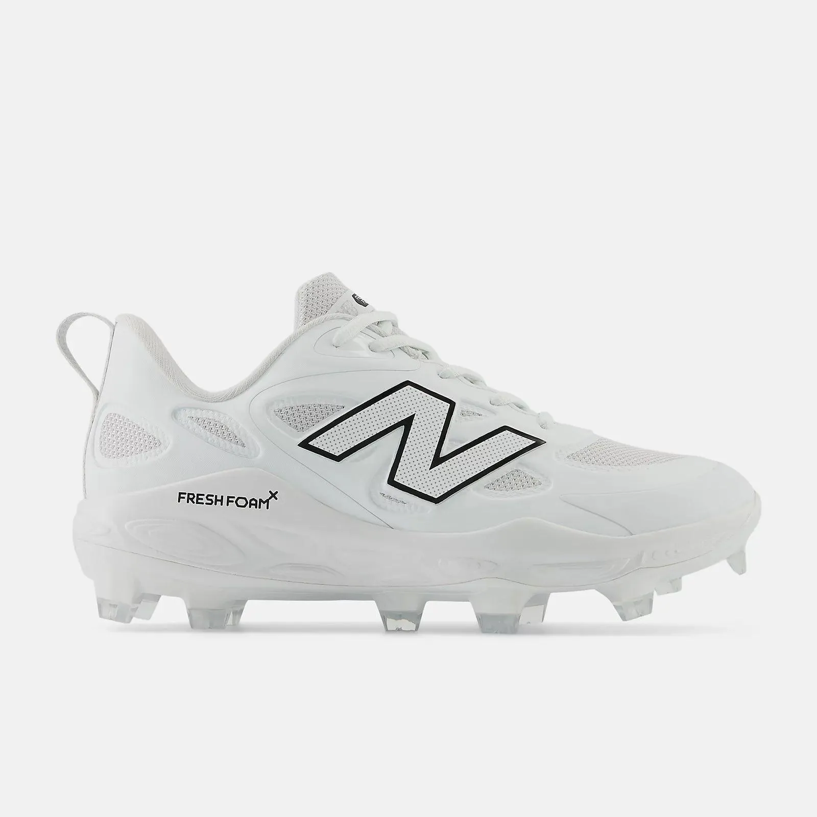 New Balance Women's Fresh Foam X Velo v4 Molded Softball Cleats - White SPVELOW4 Heel Safe Path Free