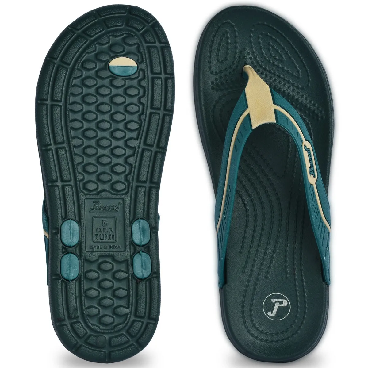 Paragon EVK3410G Men Stylish Lightweight Flipflops | Casual & Comfortable Daily-wear Slippers for Indoor & Outdoor | For Everyday Use Energy return Gel cushion