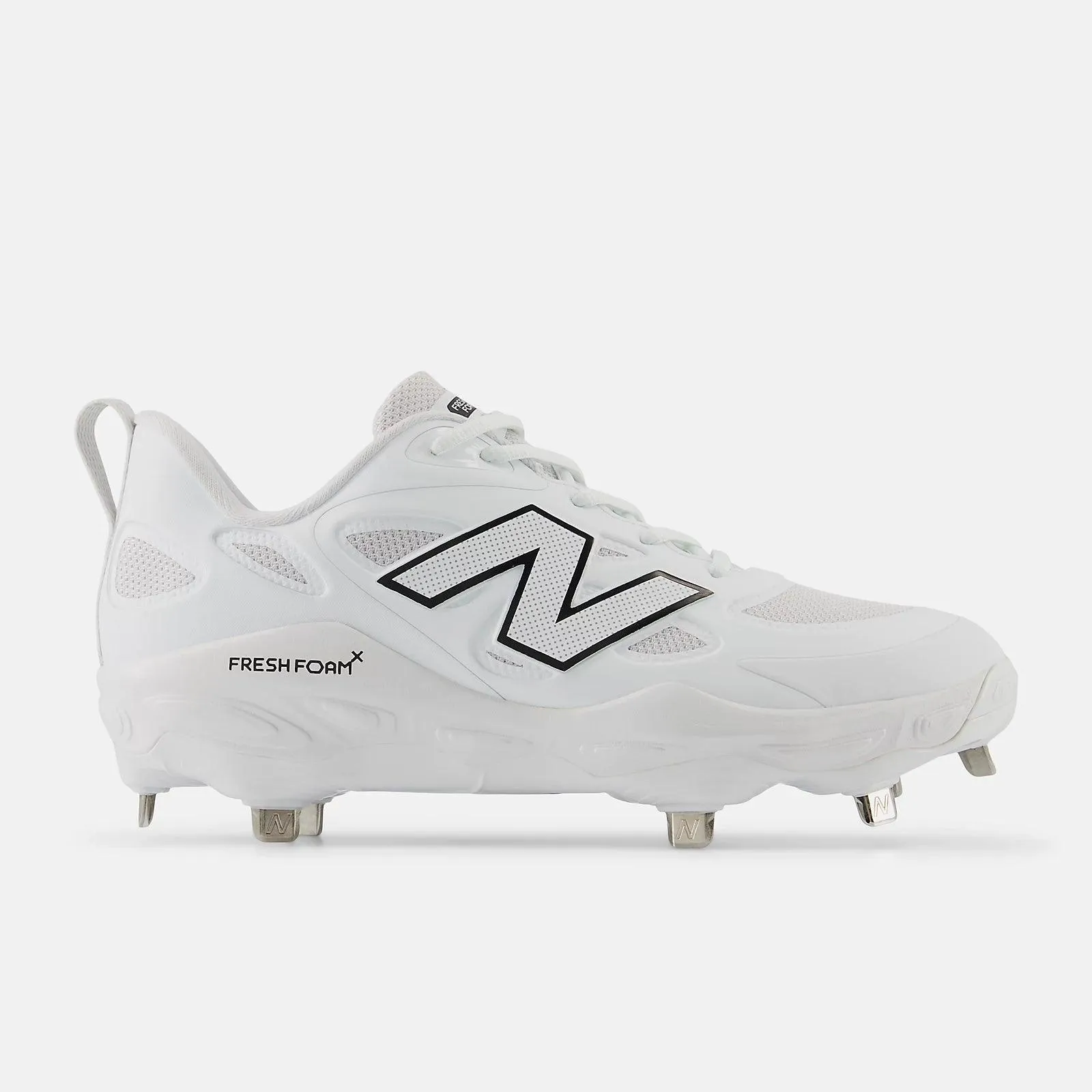 Leather Touch Sport Life New Balance Women's Fresh Foam X Velo v4 Metal Fastpitch Softball Cleats - White SMVELOW4