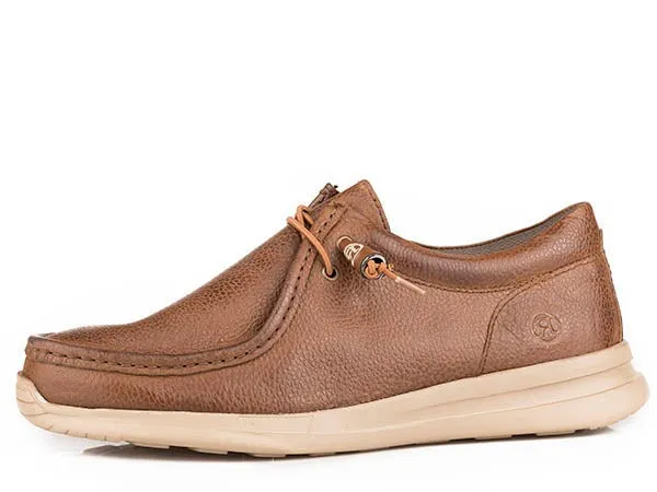 Roper Brown Leather Men's Chukka True Comfort Water   Resistant