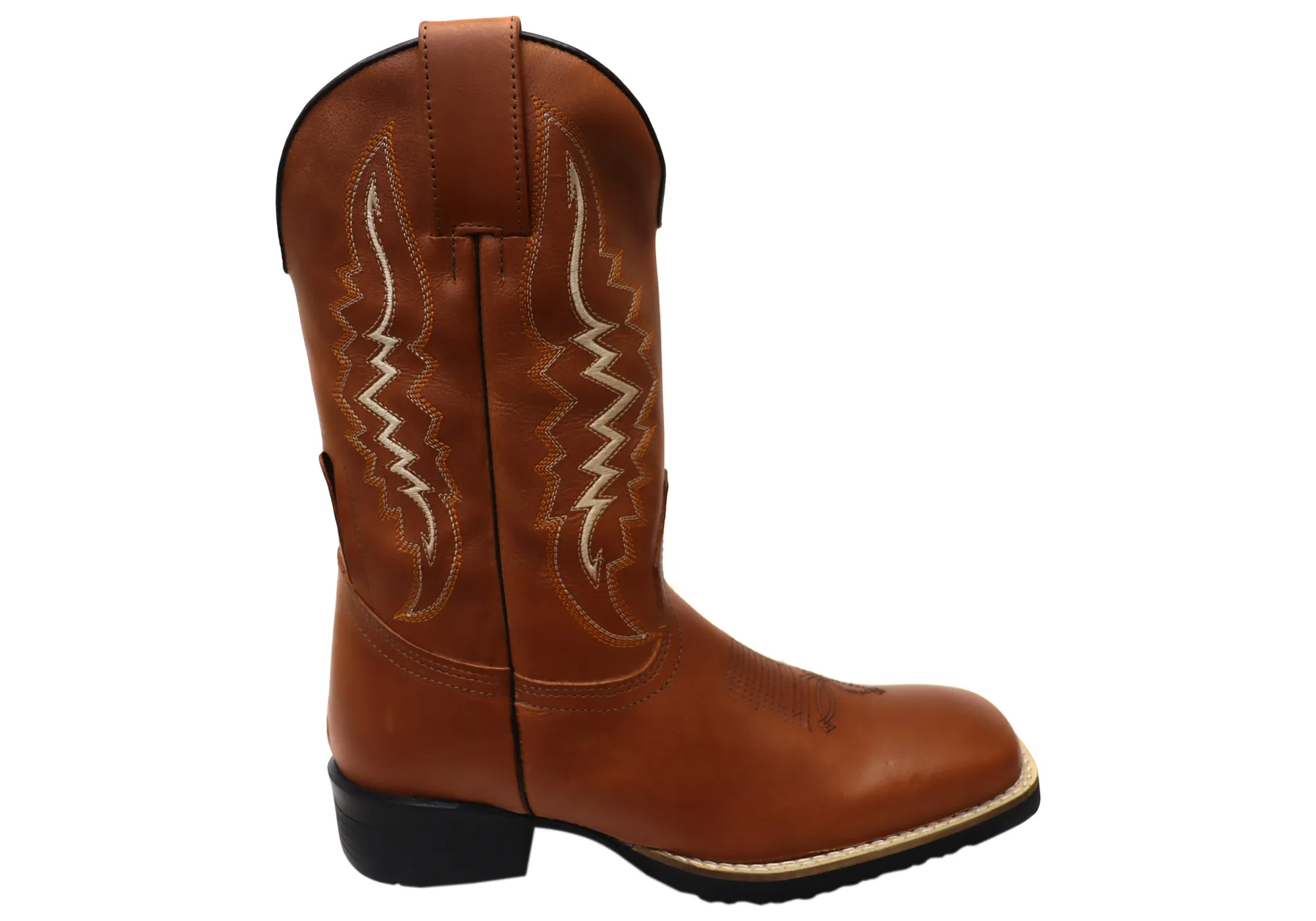 Comfortable fit D Milton Meridan Mens Leather Comfortable Western Cowboy Boots