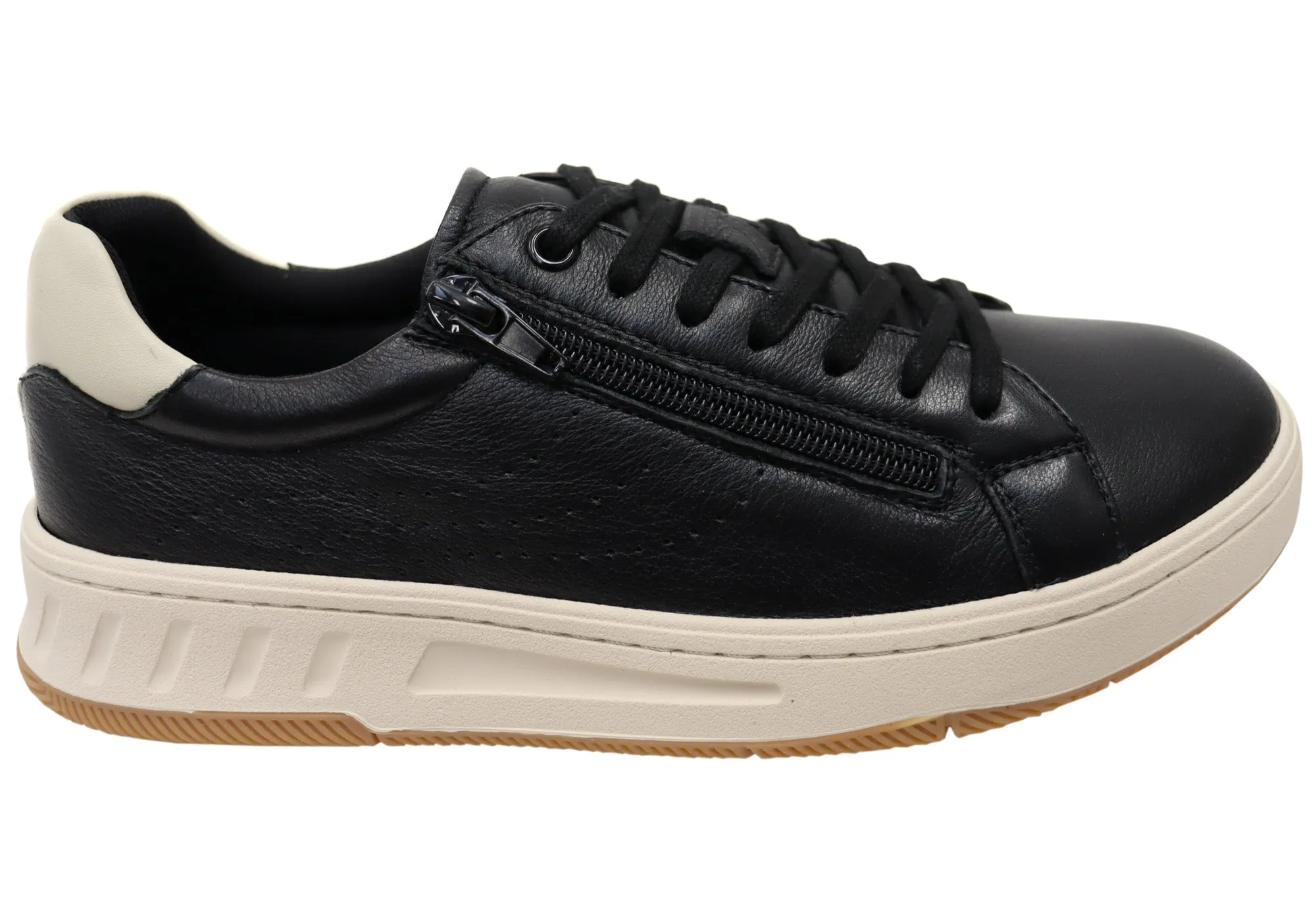 Matte Finish Hyperlock Technology Hush Puppies Spin Womens Comfortable Leather Lace Up Shoes