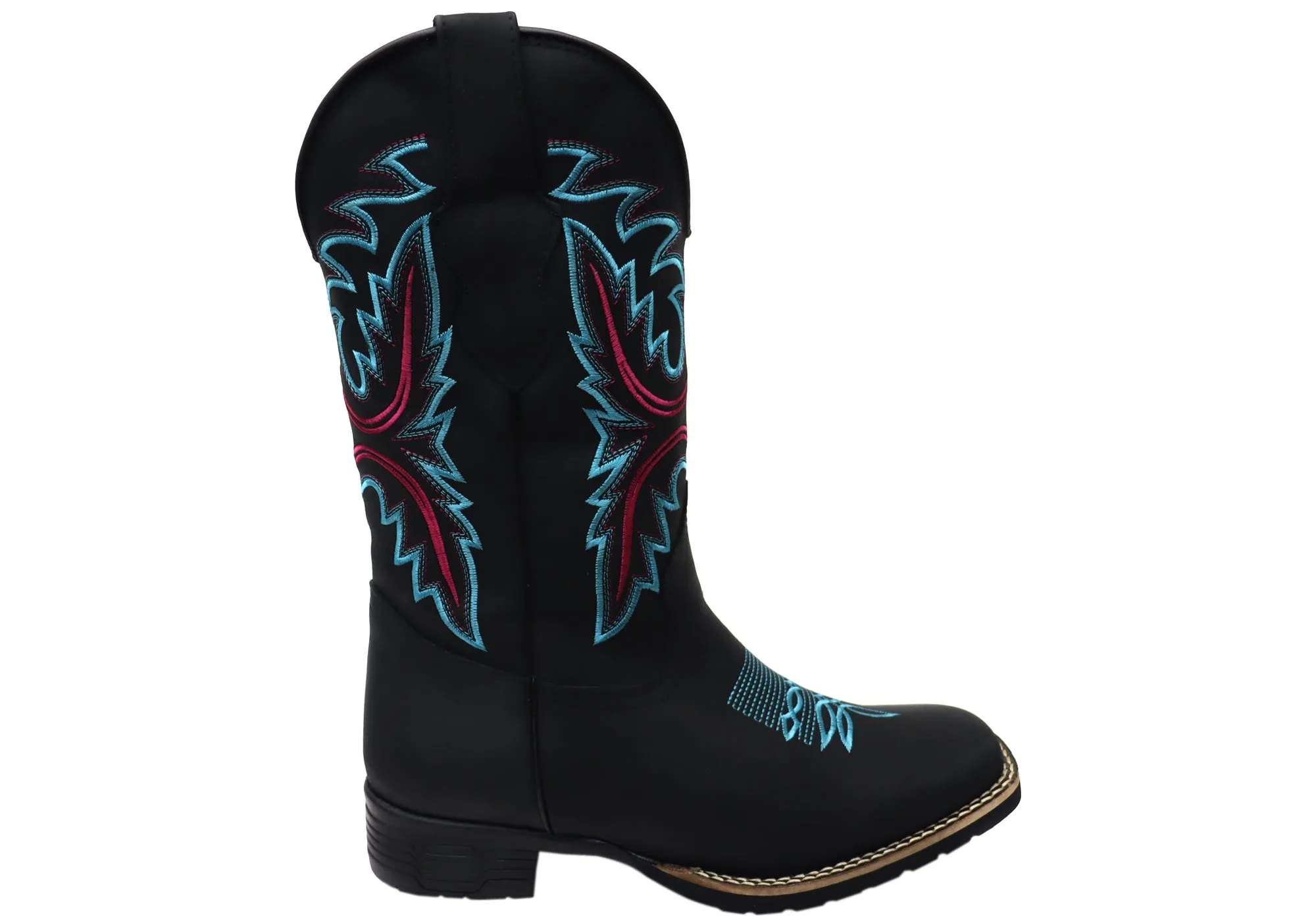 D Milton Abigale Womens Comfortable Leather Western Cowboy Boots Rainy Day