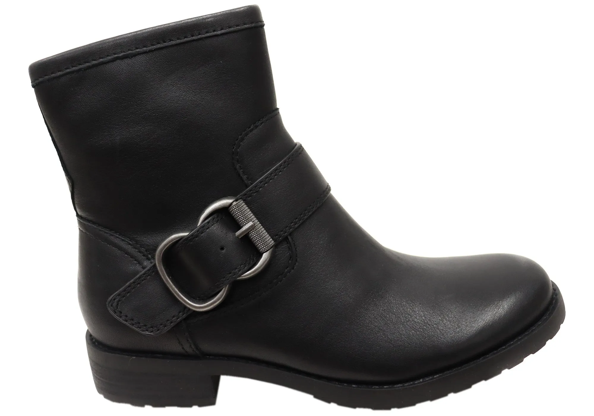 Sofft Brie Womens Comfortable Leather Ankle Boots Sleek Finish Resistant to wear