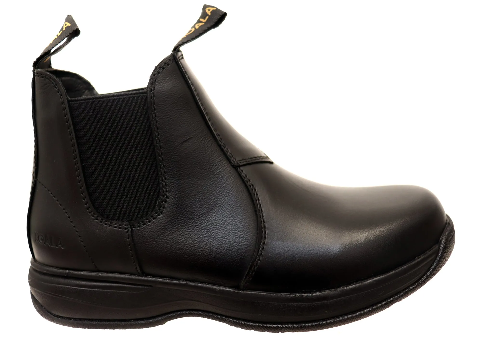 Koala By Grosby Knox Kids Leather Comfortable Pull On Boots Heat Lock Ankle Coverage