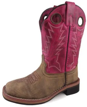 Hard Wear Rubber Sole Smoky Mountain Children's Brown Distressed Boot