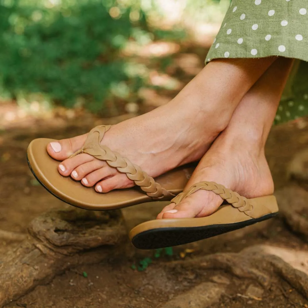 Breathable Walking Comfortable Footwear for Summer Lei - Tan
