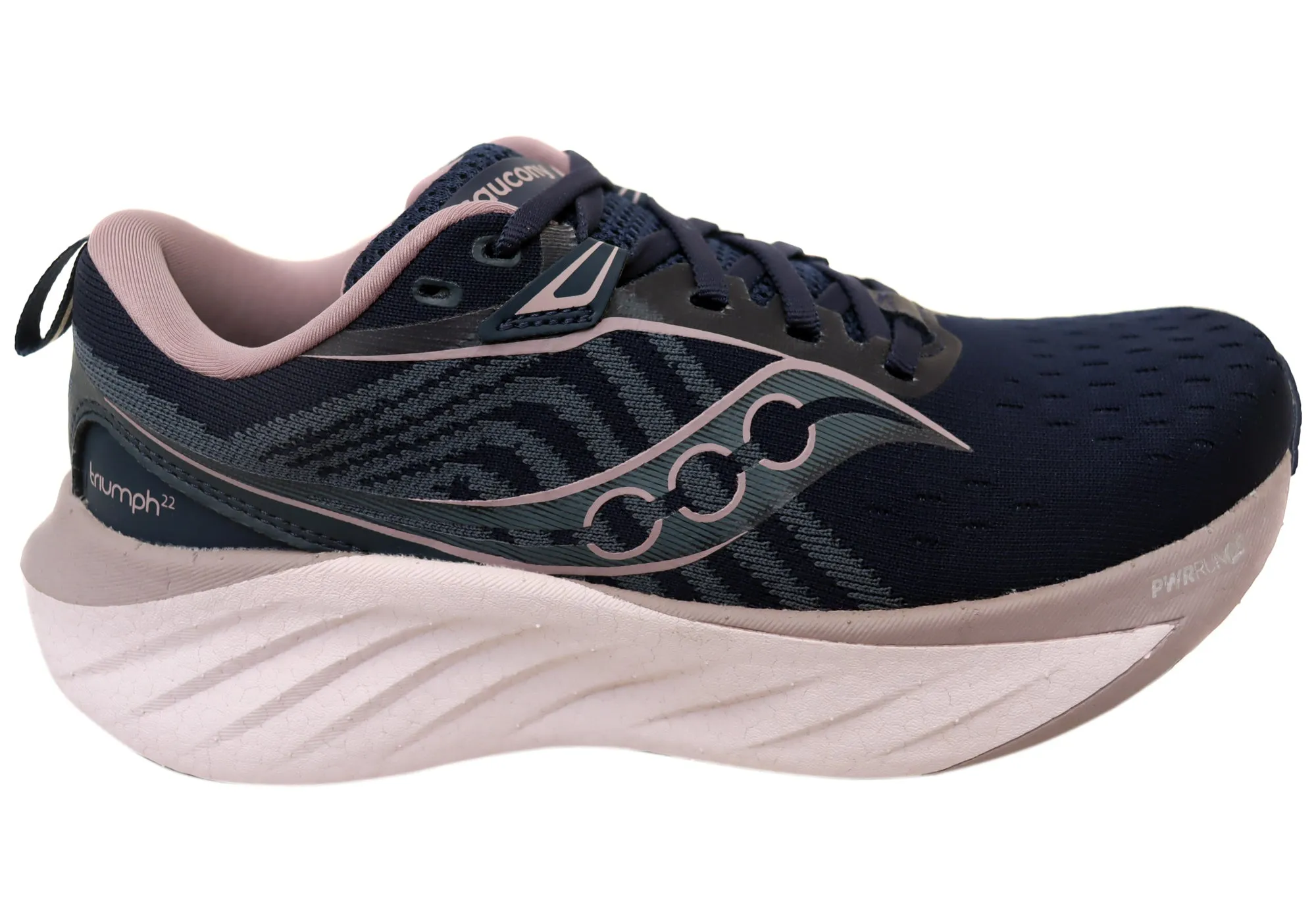 fitness walk Saucony Womens Triumph 22 Comfortable Lace Up Athletic Shoes