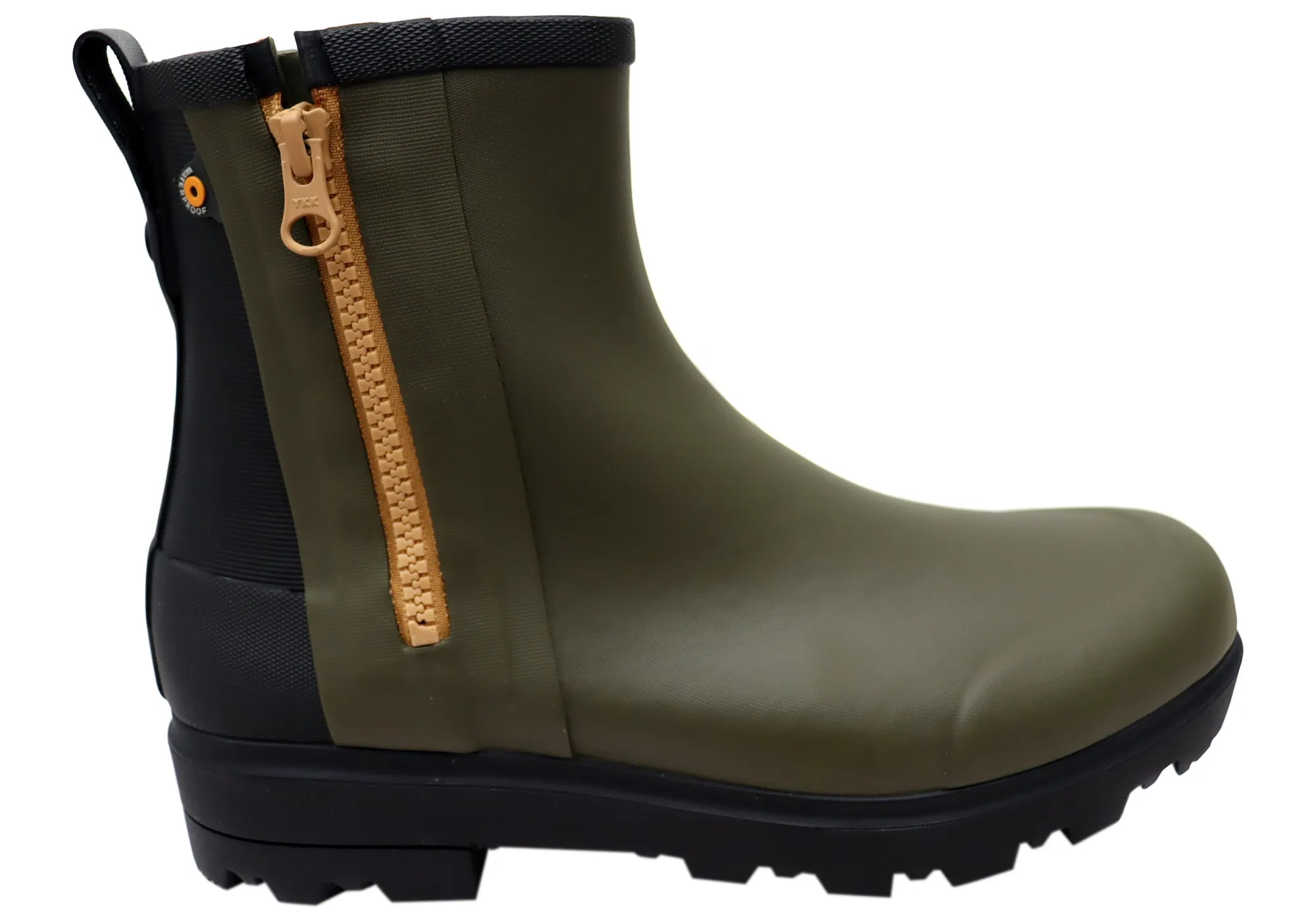 Pure Joy Bogs Womens Comfortable Holly Rain Zip Womens Casual Waterproof Boots