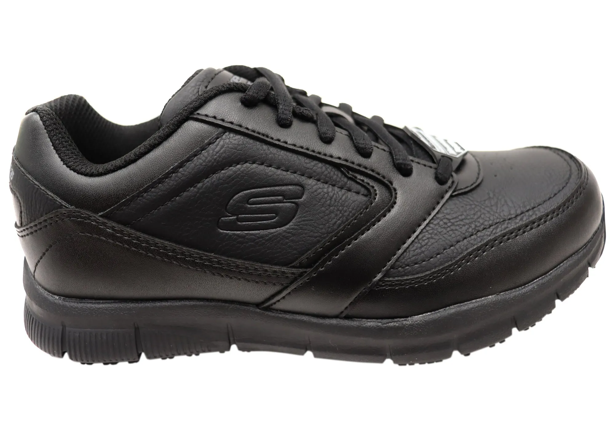 Skechers Womens Work Nampa Wyola Slip Resistant Shoes Memory Foam Ankle Support Ventilation Tech