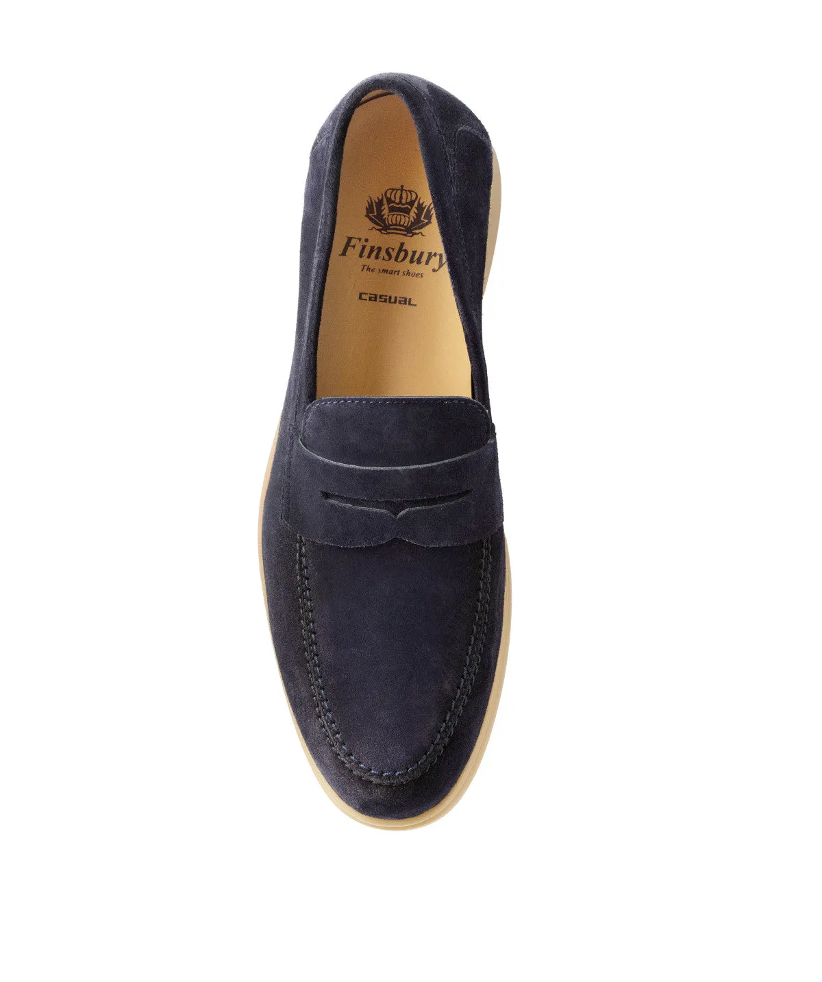 Mocassin PORTOBELLO Daim Bleu Marine Synthetic Weather Ready