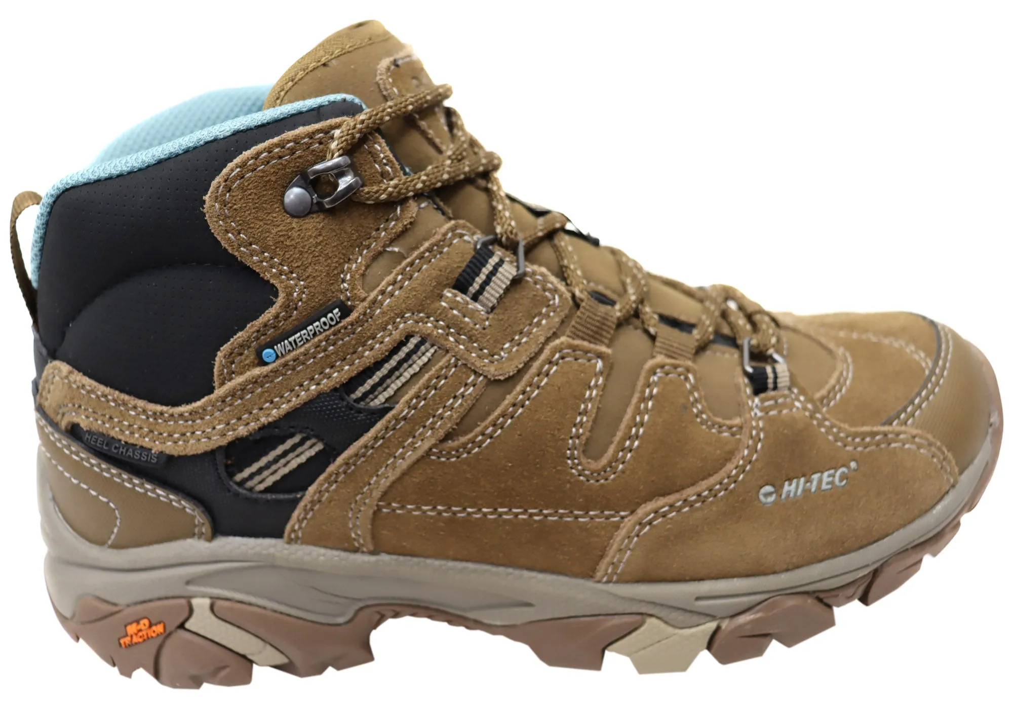 Hi Tec Womens Comfortable Ravus Adventure Mid Waterproof Hiking Boots Athletic Edge