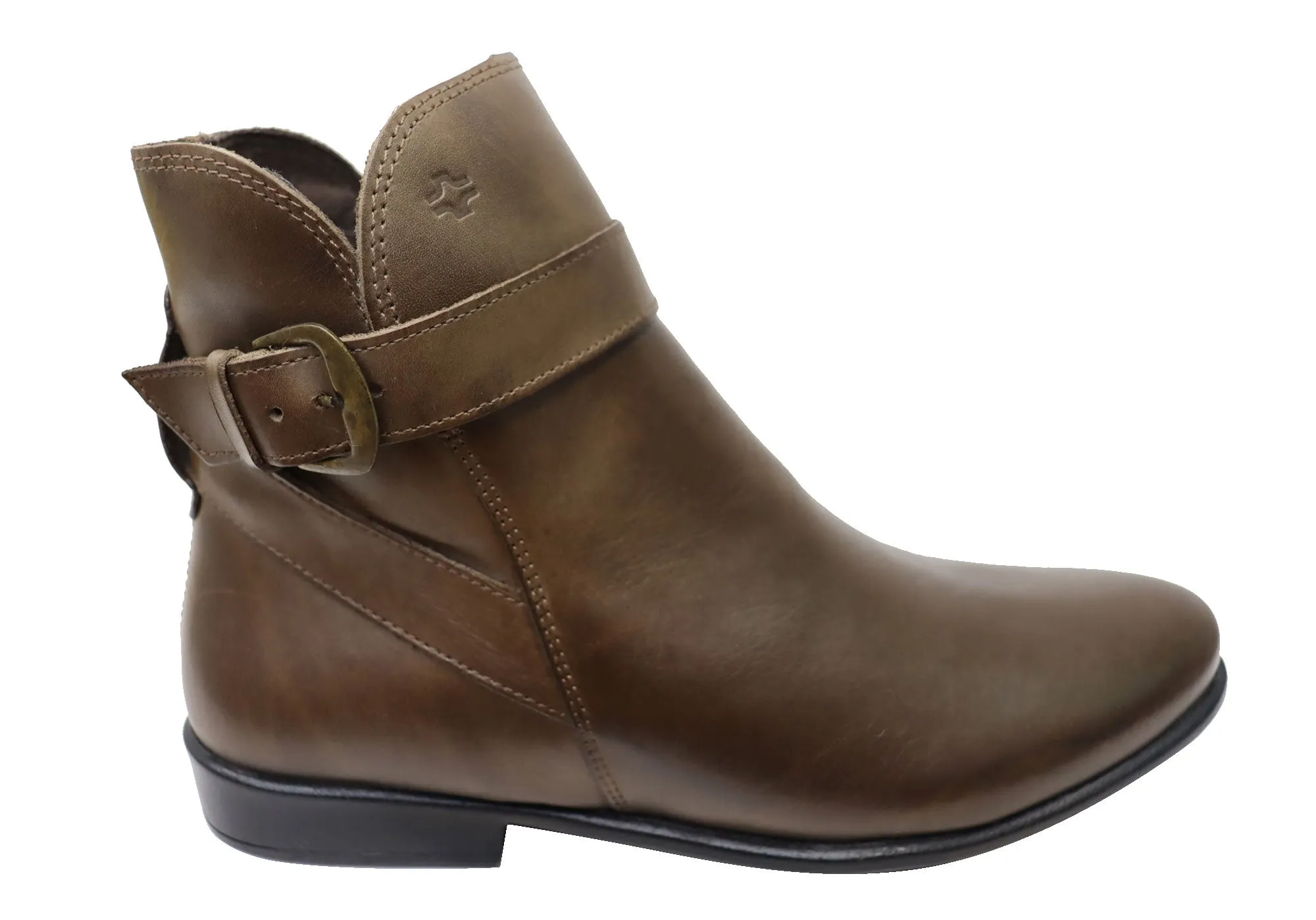 Summer Hike Perlatto Penny Womens Comfortable Leather Ankle Boots Made In Brazil