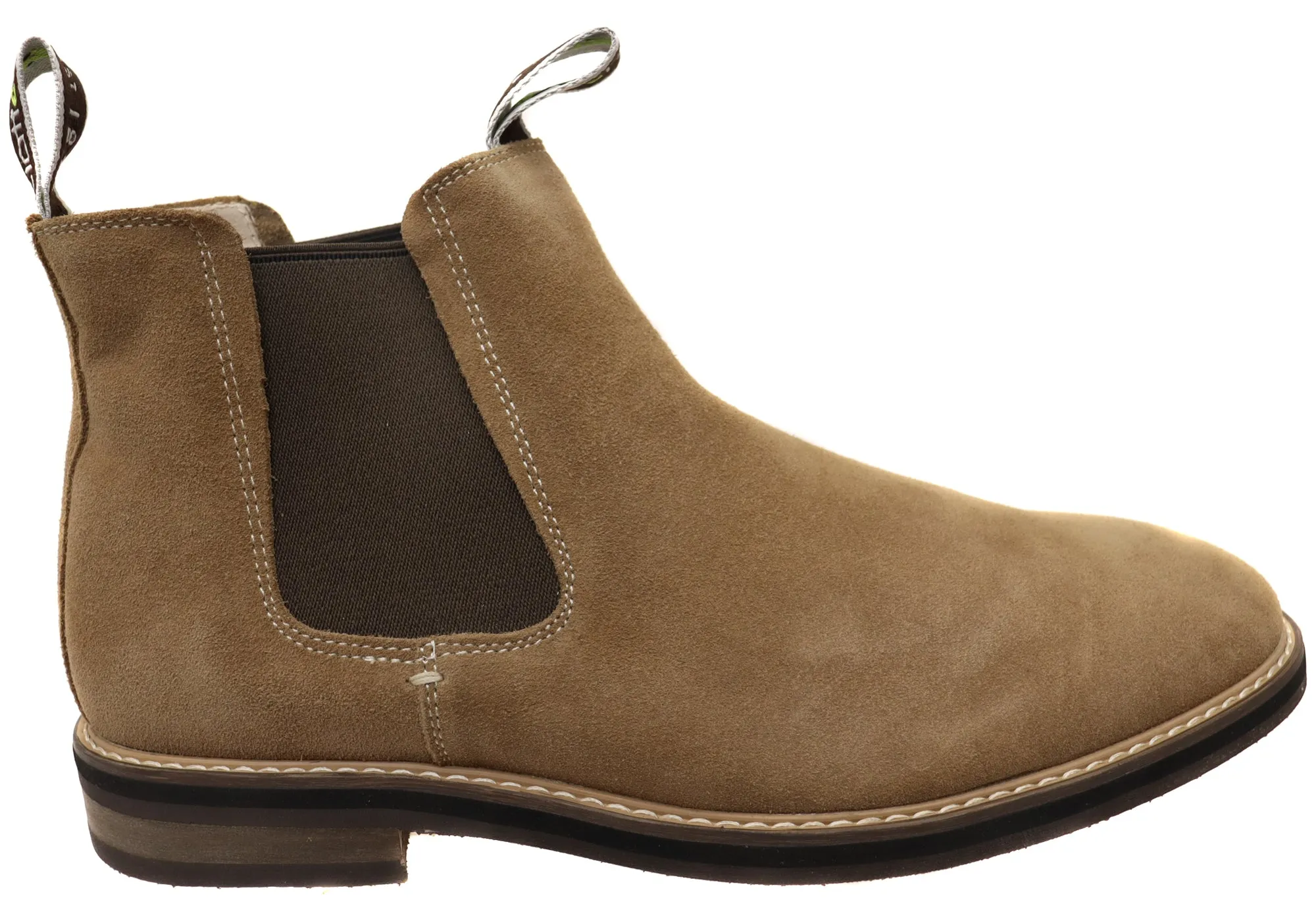 Slatters OReilly Mens Comfortable Suede Chelsea Pull On Dress Boots Music Festival Weekend Hike