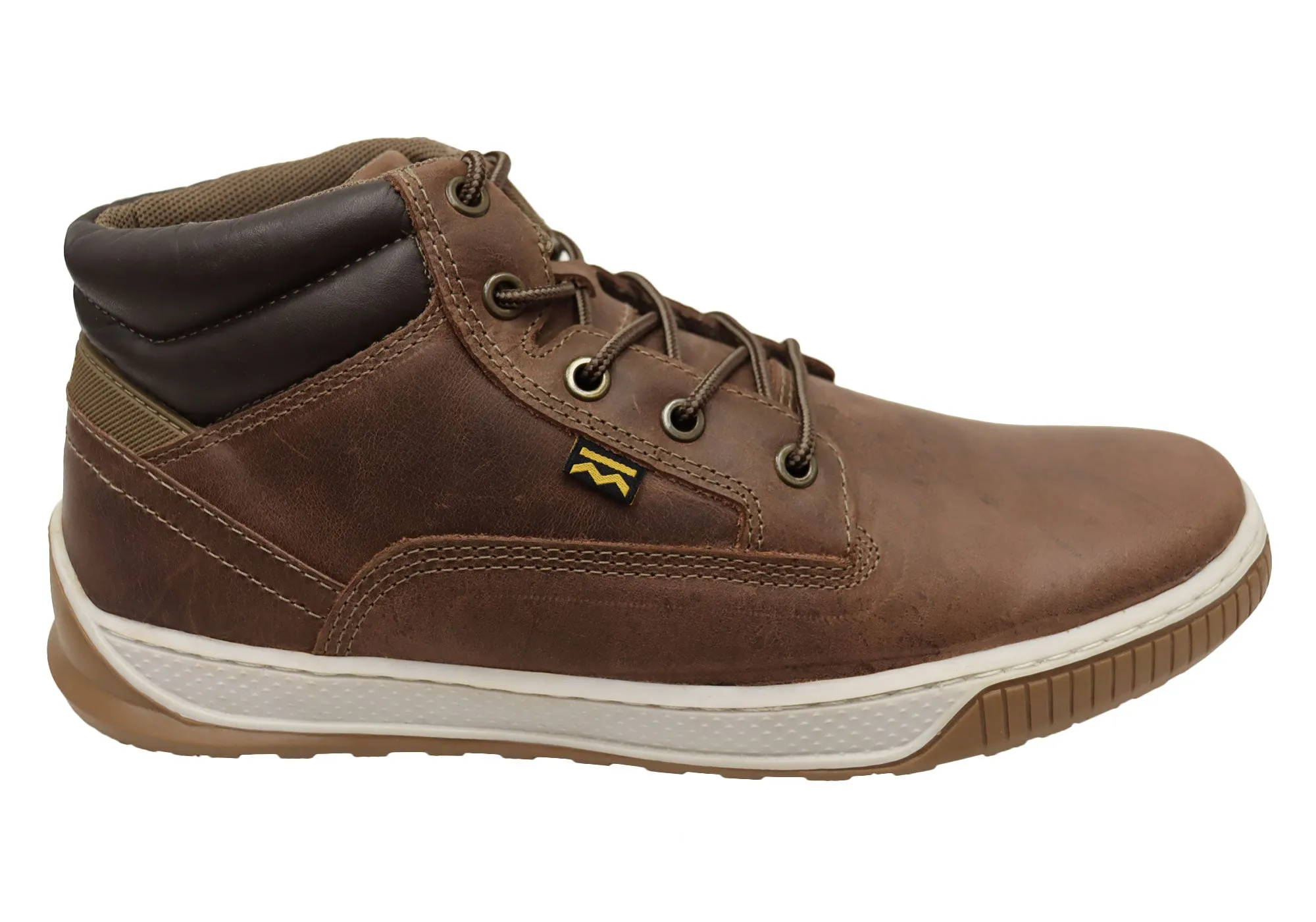 Bradok Vernon Mens Comfortable Leather Casual Boots Made In Brazil Sleek Outline